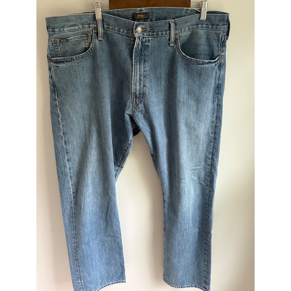 Polo Ralph Lauren Varick Slim Straight Jeans Mens 40x30 Medium Wash Blue Denim